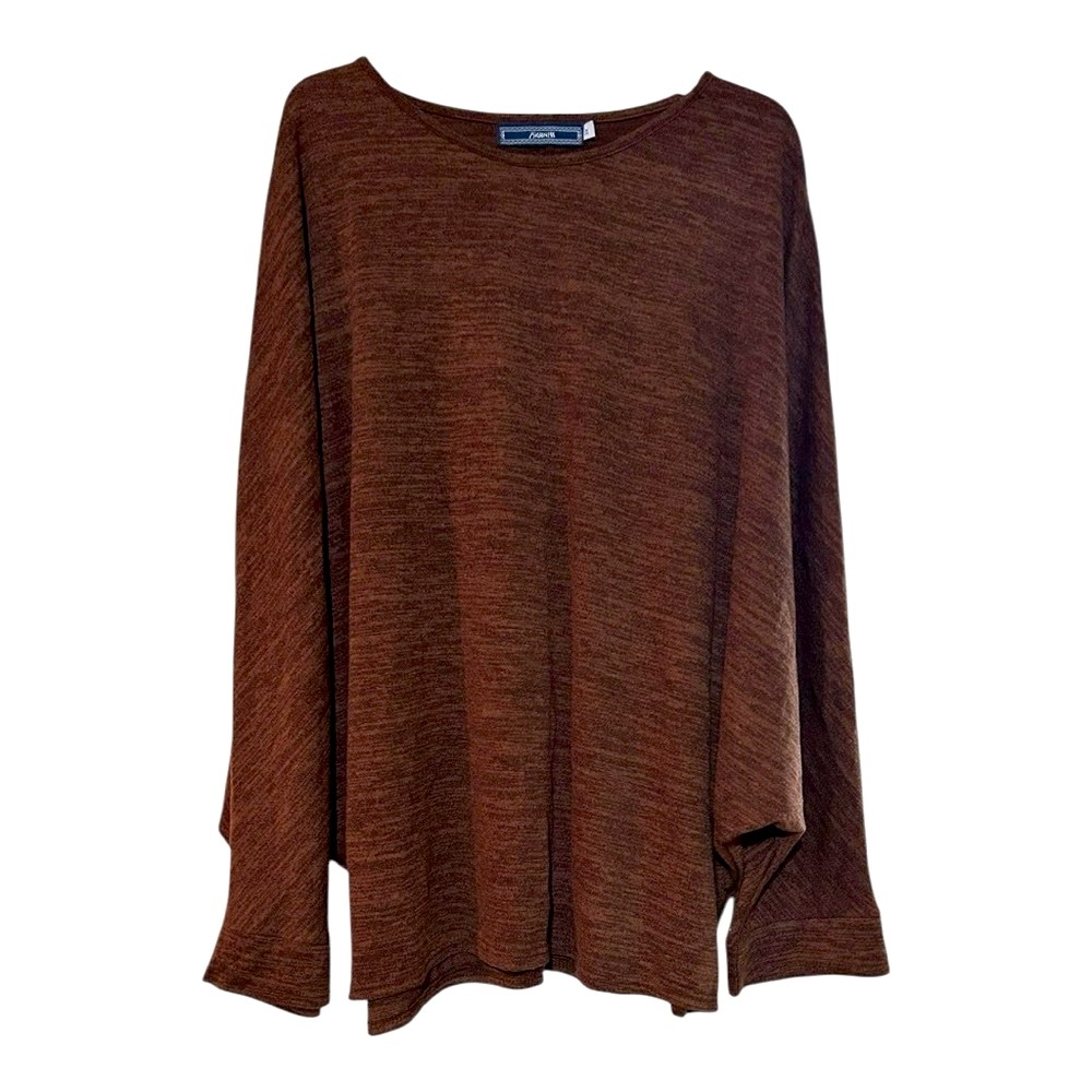 NWOT Highness Brown Long Sleeve cape-like sweater